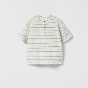 Zara kids boys striped Henley shirt size 2-3